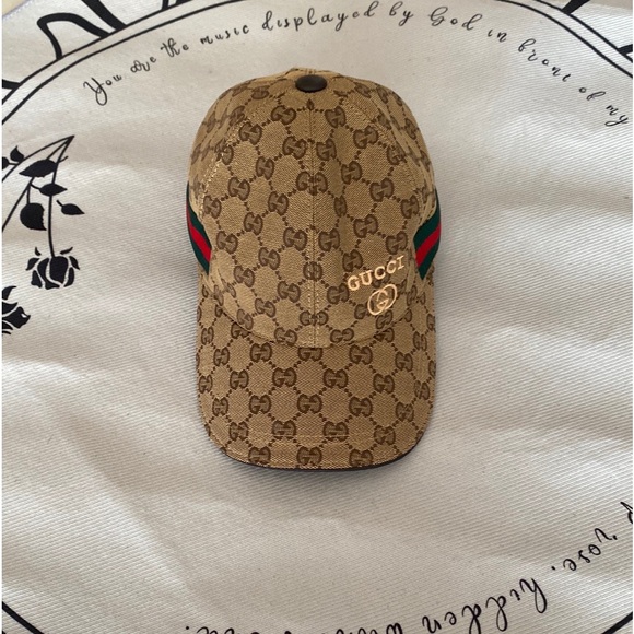 Gucci Brown Monogram Baseball Cap - Picture 1 of 3